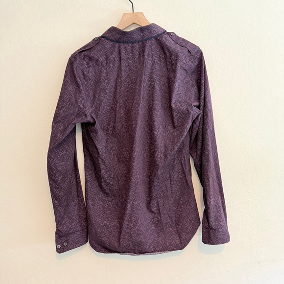 Express Men's Burgundy Button Down Shirt Size Medium - Picture 2 of 6